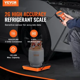 Elektronisk digital kølemiddelopladning Freon Vægtskala 110 lb