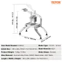 Commercial Vegetable Slicer, 1/4 and 1/2 inch Tomato Slicer, Stainless Steel and Aluminum Alloy Vegetable Cutter Slicer, Manual 