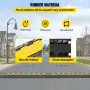  4 Pack Rubber Cable Protector Ramp 103x25.5x5 cm 2 Channel Heavy Duty 66000lbs Load Capacity Cable Wire Cord Cover Ramp Speed B
