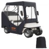 Golf Cart Enclosure, 600D Polyester Driving Enclosure with 4-Sided Transparent Windows, 2 Passenger Club Car Covers Universal