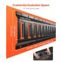 E Track Tie-Down Rail Kit, 18PCS 5' E-Tracks Set Includes 4 Steel Rails & 8 O-Ring Anchors & 4 Tie-Offs with D-Ring & 2 Ratchet 