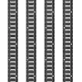 E Track Tie-Down Rail Kit, 18PCS 5' E-Tracks Set Includes 4 Steel Rails & 8 O-Ring Anchors & 4 Tie-Offs with D-Ring & 2 Ratchet 