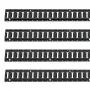 E Track Tie-Down Rail Kit, 18PCS 5' E-Tracks Set Includes 4 Steel Rails & 8 O-Ring Anchors & 4 Tie-Offs with D-Ring & 2 Ratchet 