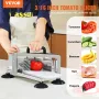 Commercial Tomato Slicer, 3/16 inch Tomato Cutter Slicer, Stainless Steel Heavy Duty Tomato Slicer Machine, Manual Tomato Slicer