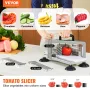 Commercial Tomato Slicer, 1/4"+3/8"+3/16" Tomato Cutter Slicer, Stainless Steel Heavy Duty Tomato Slicer Machine, Manual Tomato 