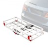 49.4 x 22.4 x 7.1 in Hitch Cargo Carrier, 500lbs Loading Capacity Trailer Hitch Mounted Cargo Basket, Rust-proof Aluminum
