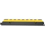  4 Pack Rubber Cable Protector Ramp 103x25.5x5 cm 2 Channel Heavy Duty 66000lbs Load Capacity Cable Wire Cord Cover Ramp Speed B