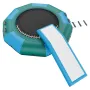 Inflatable Water Bouncer, 10ft Recreational Water Trampoline, Portable Bounce Swim Platform with Slide, 3-Step Ladder & Electric