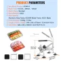 Commercial Vegetable Slicer, 1/4"+3/8"+1/2" Fruit Slicer, Stainless Steel and Aluminum Alloy Vegetable Cutter Slicer Machine, Ma