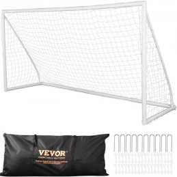 Bærbart fodboldmål, 12x6 ft fodboldnet, voksne børn baghaven fodbold net, stort praksis fodbold net, ungdomsuddannelse fodbold