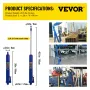 Hydraulic Long Ram Jack, 8 Tons/17363 lbs Capacity, with Single Piston Pump and Clevis Base, Manual Cherry Picker with Handle, f