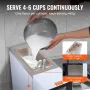 Commercial Ice Cream Machine, 10L/H Yield, 900W Single Flavor Countertop Soft Serve Ice Cream Maker, with 4L Hopper 1.6L Cylinde