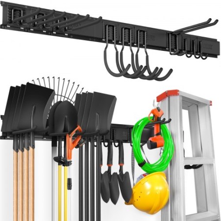 Garage Tool Organizer, 600 lbs Max Load Capacity, Wall Mount Yard Garden Storage Rack Organization Heavy Duty with 10