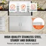 990x660 mm BBQ Island Access Door Outdoor Kitchen Door Rustfrit