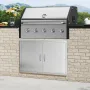 990x660 mm BBQ Island Access Door Outdoor Kitchen Door Rustfrit