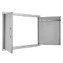 BBQ Access Door, 990x660 mm Double Outdoor Kitchen Door, Stainless Steel Flush Mount Door, Wall Vertical Door with Handles and H