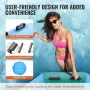Inflatable Water Bouncer, 10ft Recreational Water Trampoline, Portable Bounce Swim Platform with 3-Step Ladder & Electric Air Pu