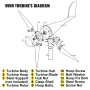 Wind Turbine 500W Wind Turbine Generator DC 12V Wind Turbine 5 Blade Low Wind Speed Starting Garden Street Lights Wind Turbines 
