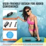 Inflatable Water Bouncer, 13ft Recreational Water Trampoline, Portable Bounce Swim Platform with 3-Step Ladder & Electric Air Pu