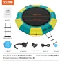 13ft oppustelig vandtrampolin svømmeplatform Bounce til Pool