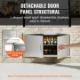 BBQ Access Door, 1067x534 mm Double Outdoor Kitchen Door, Stainless Steel Flush Mount Door, Wall Vertical Door with Handles, for