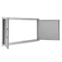 BBQ Access Door, 1067x534 mm Double Outdoor Kitchen Door, Stainless Steel Flush Mount Door, Wall Vertical Door with Handles, for