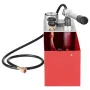 Hydrostatic Test Pump, Max 25 bar/362 PSI, Dual Valve Hydraulic Manual Water Pressure Tester Kit with Gauge 10L Water Tank, 1.4 