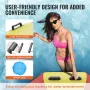 Inflatable Water Bouncer, 17ft Recreational Water Trampoline, Portable Bounce Swim Platform with 5-Step Ladder & Electric Air Pu