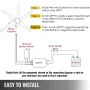 Vindmølle 500W vindmølle Generator DC 12V Vindmølle 5 Blade Lav