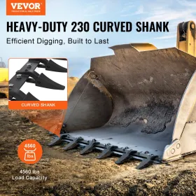 Bucket Tooth Bar, 48 '', Heavy Duty Tractor Bucket 6 tænder bar