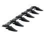 Bucket Tooth Bar, 48'', Heavy Duty Tractor Bucket 6 Teeth Bar for Loader Tractor Skidsteer, 4560 lbs Load-Bearing Capacity Bolt 