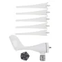 Wind Turbine 500W Wind Turbine Generator DC 12V Wind Turbine 5 Blade Low Wind Speed Starting Garden Street Lights Wind Turbines 
