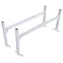 Van Roof Ladder Rack, 2 Bars Aluminum Alloy Roof Ladder Racks, 181 kg Capacity Rain-Gutter Van Roof Rack, Adjustable Length 1300