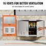 BBQ Access Door, 914x534 mm Double Outdoor Kitchen Door, Stainless Steel Flush Mount Door, Wall Vertical Door with Handles and V