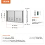 BBQ Access Door, 914x534 mm Double Outdoor Kitchen Door, Stainless Steel Flush Mount Door, Wall Vertical Door with Handles and V