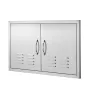 BBQ Access Door, 914x534 mm Double Outdoor Kitchen Door, Stainless Steel Flush Mount Door, Wall Vertical Door with Handles and V