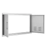 BBQ Access Door, 914x534 mm Double Outdoor Kitchen Door, Stainless Steel Flush Mount Door, Wall Vertical Door with Handles and V
