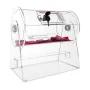 Acrylic Raffle Drum, Holds 2500 Tickets or 100 Raffle Balls, Professional Raffle Ticket Spinning Cage with 2 Keys, Transparent L