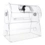 Acrylic Raffle Drum, Holds 2500 Tickets or 100 Raffle Balls, Professional Raffle Ticket Spinning Cage with 2 Keys, Transparent L