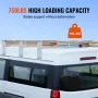 Van Roof Ladder Rack, 3 barer legeringsståltakstativer, 340 kg