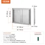 BBQ Access Door, 710x482 mm dobbelt udendørs køkkendør