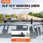 Van Roof Ladder Rack, 2 Bars Alloy Steel Roof Racks, 227 KG Capacity Roof Rack, Adjustable Length 910-1330 mm, Van Ladder Rack C