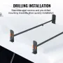 Van Roof Ladder Rack, 2 Bars Alloy Steel Roof Racks, 227 KG Capacity Roof Rack, Adjustable Length 910-1330 mm, Van Ladder Rack C