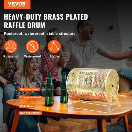 Raffle tromme, 16,1 x €12 tommer messingbelagt