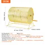 Raffle Drum, 16.1 x Ø12 inch Brass Plated Raffle Ticket Spinning Cage, Holds 5000 Tickets or 200 Ping Pong Balls, Metal Lottery 