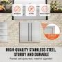 BBQ Access Door, 610x610 mm dobbelt udendørs køkkendør