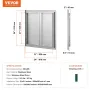 BBQ Access Door, 610x610 mm dobbelt udendørs køkkendør