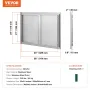 BBQ Access Door, 914x610 mm dobbelt udendørs køkkendør