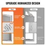 BBQ Access Door, 685x508 mm Single Outdoor Kitchen Door, Stainless Steel Flush Mount Door, Wall Vertical Door with Handle, for B