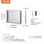 BBQ Access Door, 685x508 mm Single Outdoor Kitchen Door, Stainless Steel Flush Mount Door, Wall Vertical Door with Handle, for B